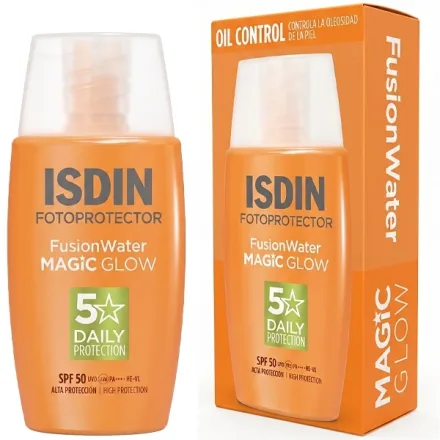 Protetor Solar Facial Isdin Fusion Water Magic Glow Spf 50 50ml