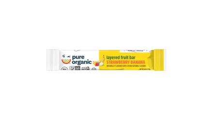 Pure Organic Barra Frutas Organica Strawberry Banana 18g