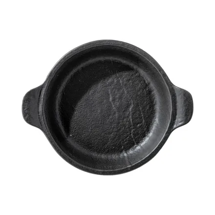 Fuente Redonda Con Asas Wilmax Slatestone Wl 661142/A 21.5 X 17.5 Cm Negro