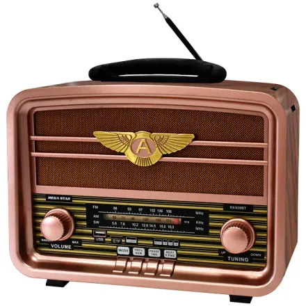 MEGASTAR RADIO PORTATIL RX939BT AM/FM/BT/USB/RECARGABLE