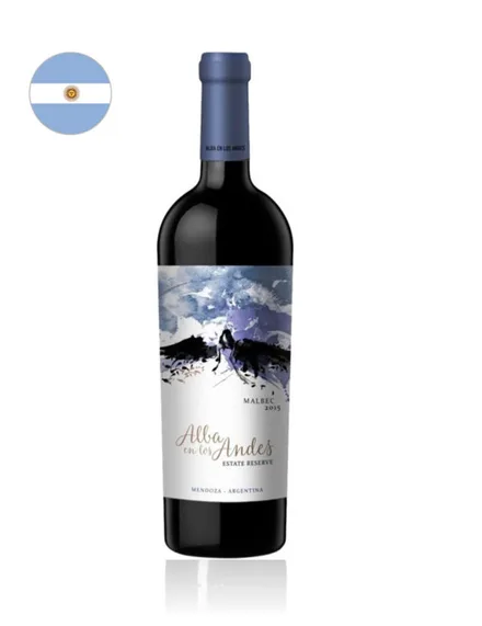 Vino Argentino Tinto Alba En Los Andes Estate Reserve Malbec 750ml