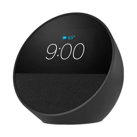 AMAZON ECHO SPOT SMART ALARM CLOCK WITH ALEXA BLACK