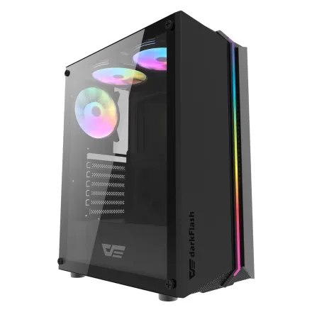 Gabinete Gamer Aigo Darkflash Rgb Mid Tower 3 Fans Argb