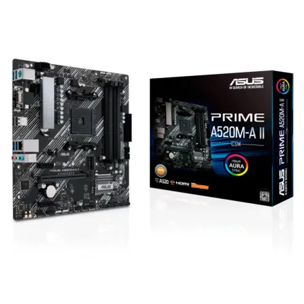 Placa Mae Prime Ii Csm Ddr 4 Socket AM4 Chipset A520 Atx