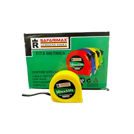 Fita Metrica 10M 1 Trava 12PC
