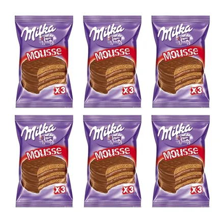 Alfajores Milka Mousse X3 Caja Con 6
