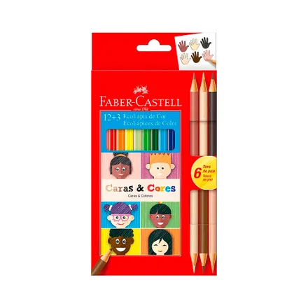 Ecolapices Color Faber Castell Caras Colores Cc 12 3