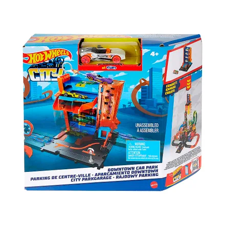 Pista Juego Mattel Hot Wheels Downtown Car Park 28