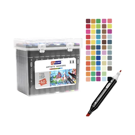 Marcador Glory Artists Markers Doble Punta Ny 759 60