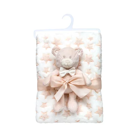 Manta Con Osito Rosa Buba 18066