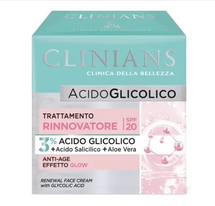 Clinians Crema Facial Acido Glicolico Spf 20 50ml