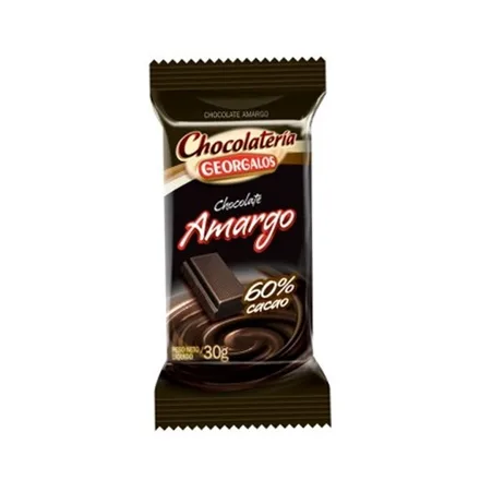 Chocolate Georgalos Amargo 60 Cacau 30g