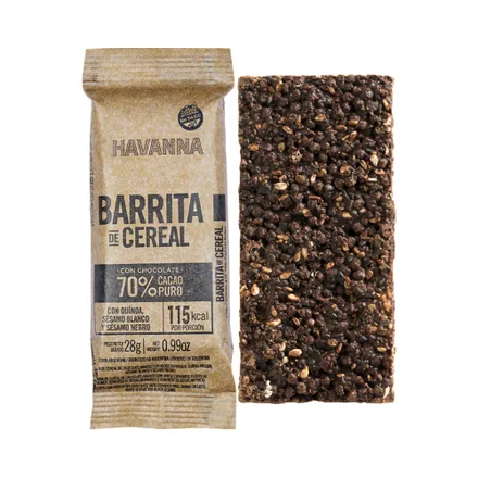 Barrita Cereal Havanna Chocolate 70 Cacao Puro 28 Gr
