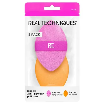 Real Techniques Set Miracle 2 In 1 Makeup Powder Puff 0133