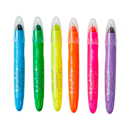 Crayones Gel Keyroad Silky Cryaons Neon 6 Colores