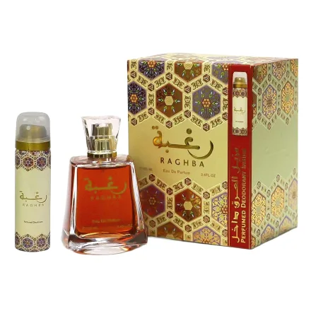 Lattafa Perfume Raghba Eau Parfum Feminino Desodorante 100ml 50ml