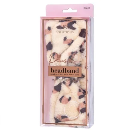 Diademas Cala Plush Big Bow Headband Cheetah