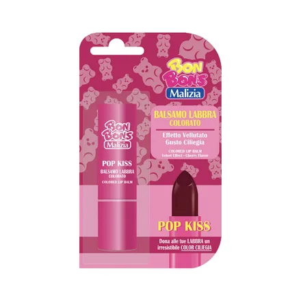 Bálsamo Labial Malizia Bon Bons Pop Kiss Cherry 3,5 Ml