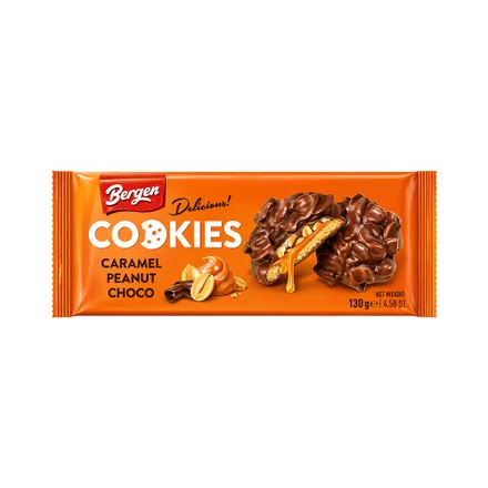 Galletitas Bergen Caramel Peanut Choco 130g
