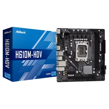 Placa Mae Asrock H610 Hdv Ddr 4 Socket Lga 1700 Chipset Atx
