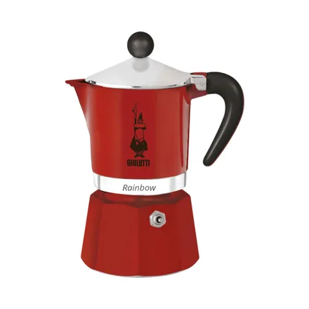 Cafetera Italiana Bialetti Rainbow 4961 1 Taza Rojo 60ml