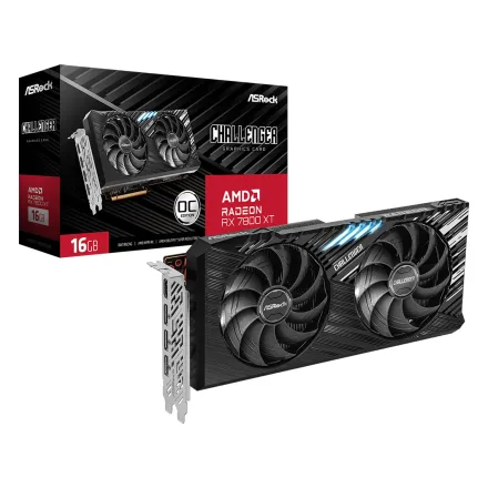 Placa Video Asrock Challenger Oc Radeon Rx 7800 Xt Gddr 6