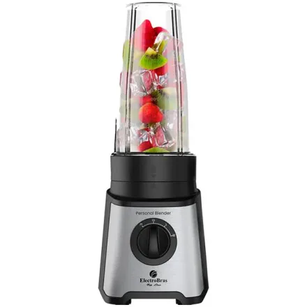 Liquidificador Electrobras Personal Blender 350 Watts 2 Velocidades Pulsar Preto Prata 750ml
