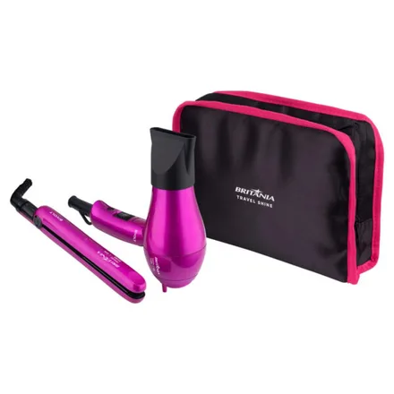 BRITANIA KIT TRAVEL SHINE SECADOR1000W+ALISADOR SHINE BIVOLT