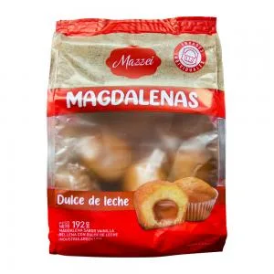 Biscoito Magdalenas Mazzei Baunilha Recheio Doce Leite 200g