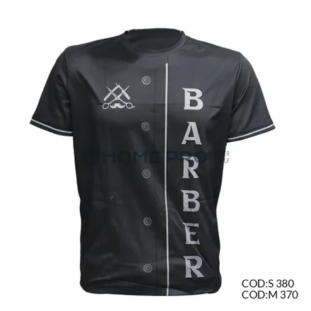 Camiseta de barbeiro tamanho m