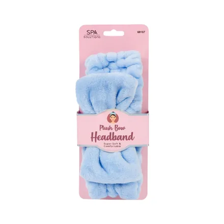 Banda Para Cabello Cala Plush Big Bow Light Blue