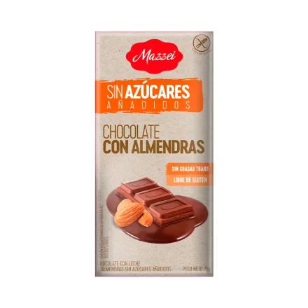Chocolate Mazzei Con Almendras Sin Azucares 75g