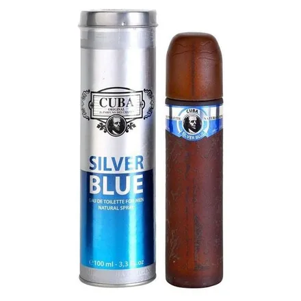 Perfume Cuba Silver Blue Eau Toilette Masculino 100ml