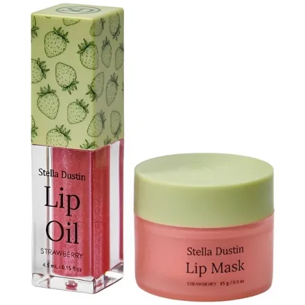 Stella Dustin Lip Oil Ml Mascara Labial Strawberry 15g