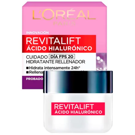 Creme Oreal Revitalift Acido Hialuronico Dia Fps 20 Plus 50ml