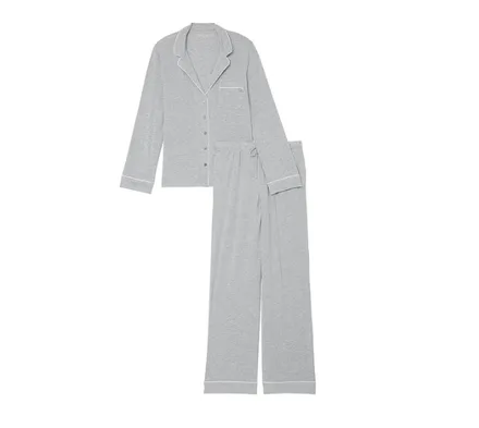 VICTORIA'S SECRET PIJAMA C/PANTALON GRIS #36014827 ALGODON (T)L