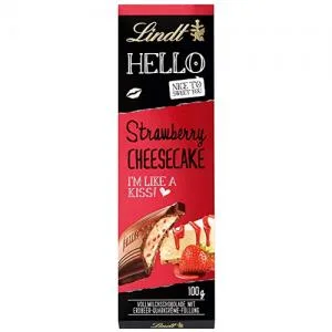 Barra Chocolate Lindt Hello Cheesecake Morango 100g
