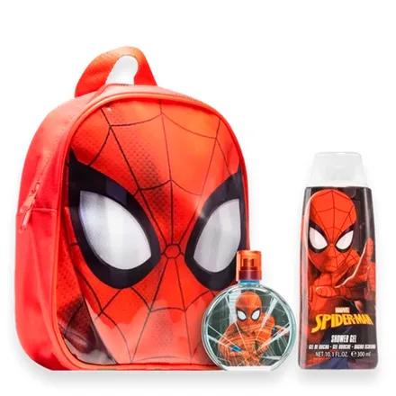 Perfume Spiderman Eau Toilette Masculino Gel Banho Mochila 300ml 50ml