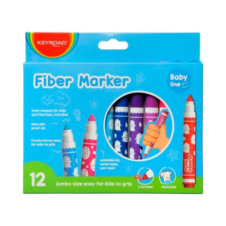 Marcadores Keyroad Jumbo 12 Colores