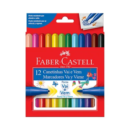 Marcador Faber Castell Punta Va Viene Vvzf 12