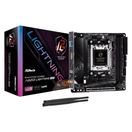 Placa Mae Asrock Lightning Socket AM5 Chipset B620 Mini Itx