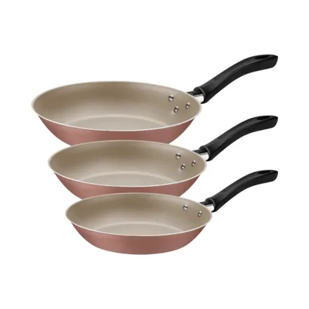 Juego Sartenes Tramontina Linz 309 Mocaccino 3 Piezas
