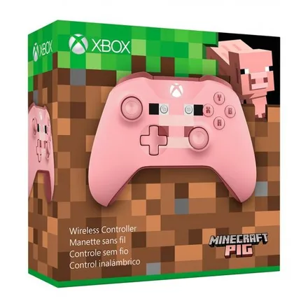 CONTROLE XBOX ONE S MINECRAFT ROSA