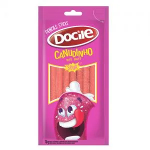 Bala Gelatina Docile Canudinho Tutti Frutti Citrica 70g