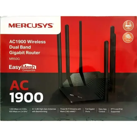 MERCUSYS ROUTER WIFI MR50G AC1900 6 ANTENAS DUALBAND GIGABIT