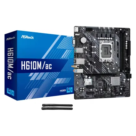 Placa Mae Asrock Ac Socket Lga 1700 Chipset H610 Atx