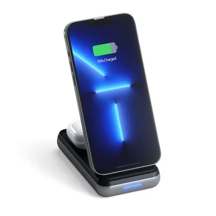 Cargador Wireless Satechi ST-UCDWPBSM Duo Wire Stand /10.000mAh - Black