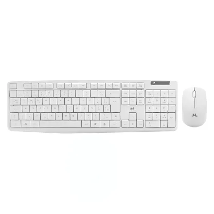 Kit Teclado e Mouse MTEK KM-5239W Sem Fio Português - Branco