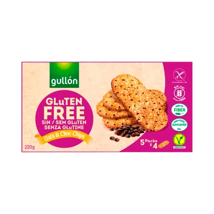 Galletita Gullon Gluten Free Avena Choco Chips 220 Gr