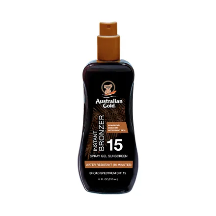 Protector Solar Australian Gold Instant Bronzer Gel Spay Spf 15 237ml
